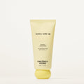 Tube of 'sunny side up' sunscreen on a white background